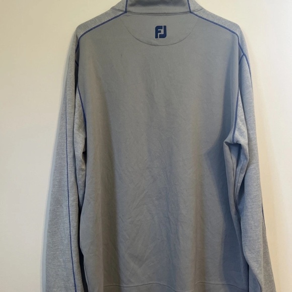 Footjoy Men’s Golf 1/4 Zip Pullover Grey/blue Size XL - Picture 2 of 5